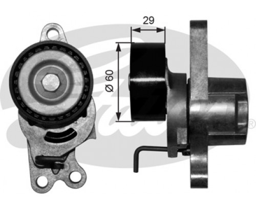 Натяжной ролик поликлинового ремня (с кронштейном) Gates
